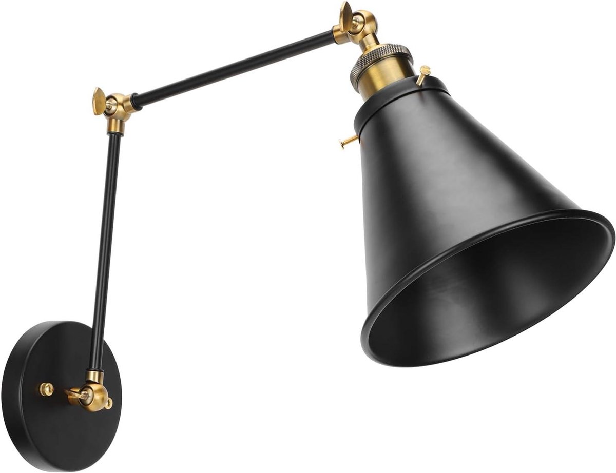 Zwenkarm Wandlamp, Wandkandelaar E27 Vintage Industriële Metalen Wandlamp Arm Verstelbare Leeslamp voor Naast Het Bed AC85-265V Wandlamp, voor Wandgemonteerde Slaapkamers