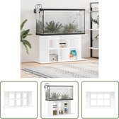 Support pour aquarium The Living Store - Bois d'ingénierie - 120 x 40 x 60 cm - Blanc brillant
