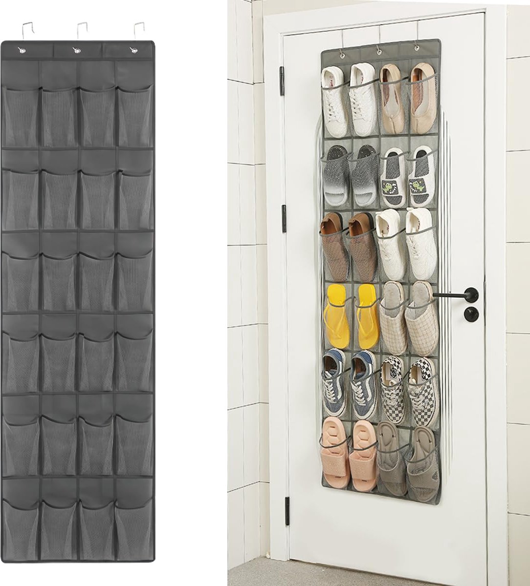 Goodivery ® Multifunctioneel Hangend Opbergsysteem met 24 Vakken voor Deurmontage