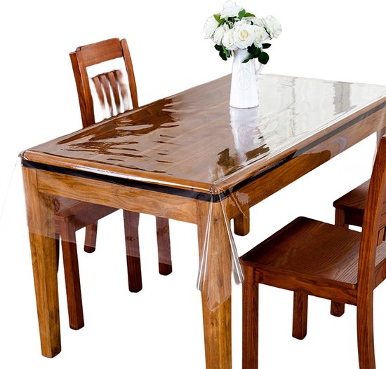 PVC Transparant Elastisch Tafelkleed Ronde Elastische Tafelhoes Elastische Tafelhoes Waterdichte En Oliebestendige Tafel 4556inch