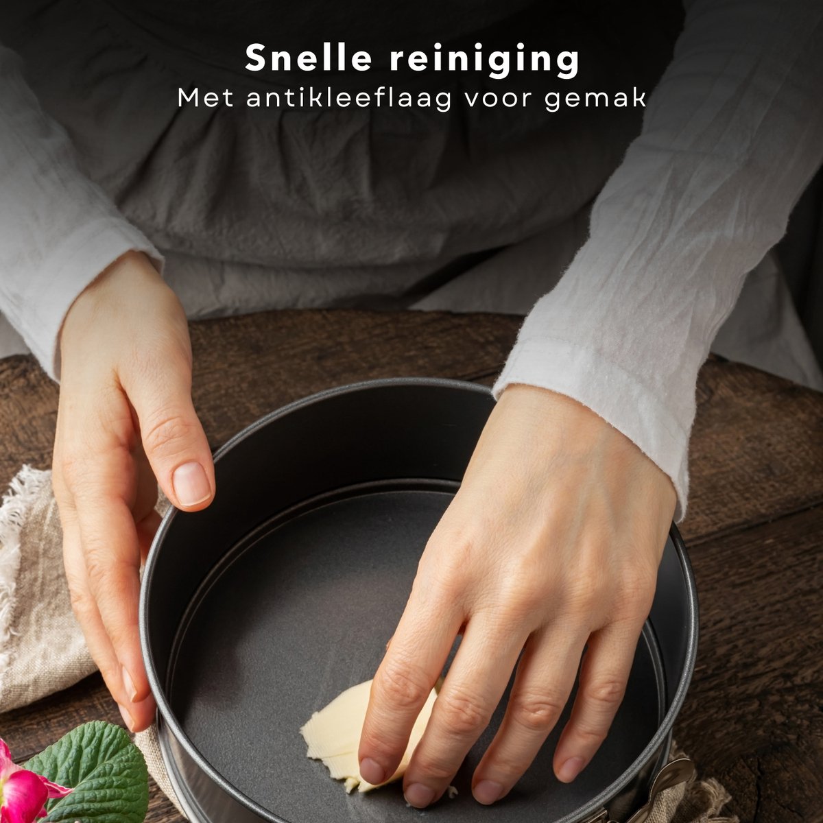 Springvorm Set 3-Delig - Ovenbestendig - Hartvormig en Ronde Bakvormen - Bakvorm set - Springvorm - Cakevorm - Bakvormen - Hartjes Taartvorm - Zwart - Inclusief EBOOK – foto 5