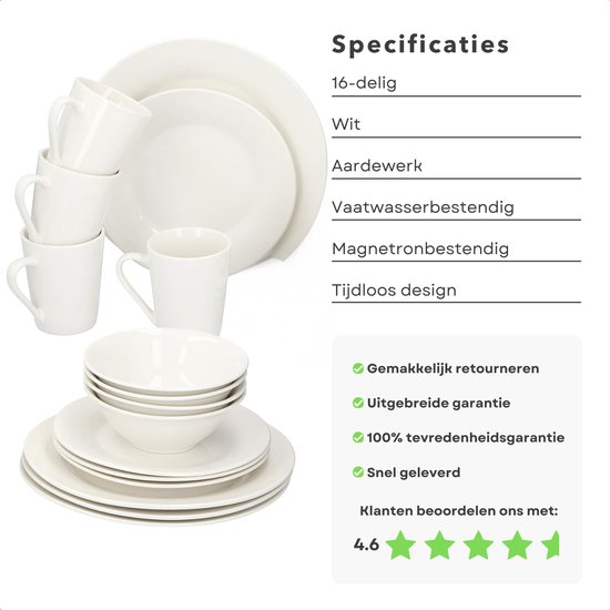 Servies set 16-delig - Grijs kopen? Servies
