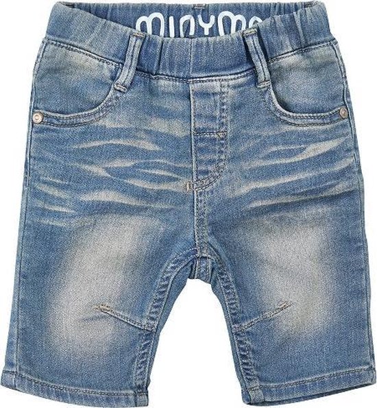Minymo - meisjes driekwart knit denim jeans - blauw | bol.com