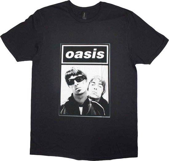 Oasis - T-shirt pour hommes avec photo en boîte Noel & Liam - M - Zwart