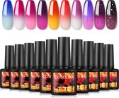 Polygel- nagellak- 10 KLEUREN SET - 8 ML - polygel nagels - polygel kleuren