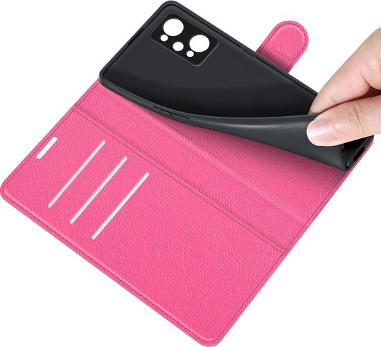 Mobigear Classic Phone Case adapté pour Realme GT Neo 3T Case Bookcase Wallet - Magenta