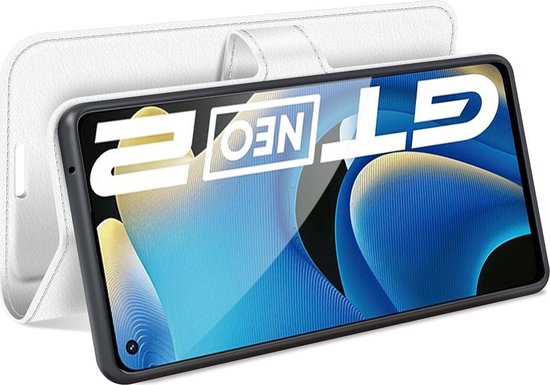 Mobigear Classic Phone Case adapté pour Realme GT Neo 3T Case Bookcase Wallet - Wit