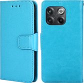 Mobigear Telefoonhoesje geschikt voor OnePlus 10T Hoesje | Mobigear Wallet Bookcase Portemonnee | Pasjeshouder voor 3 Pasjes | Telefoonhoesje voor Pinpas / OV Kaart / Rijbewijs - Blauw