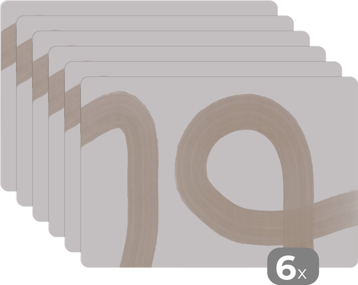 Placemat - Pastel - Abstract - Design - Onderleggers - Placemats - 45x30 cm - 6 stuks