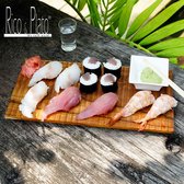 Sushi houten dienblad - sushi servies 'TOKYO' 30cm X 15cm X 1.5cm vervaardigd uit duurzaam teak