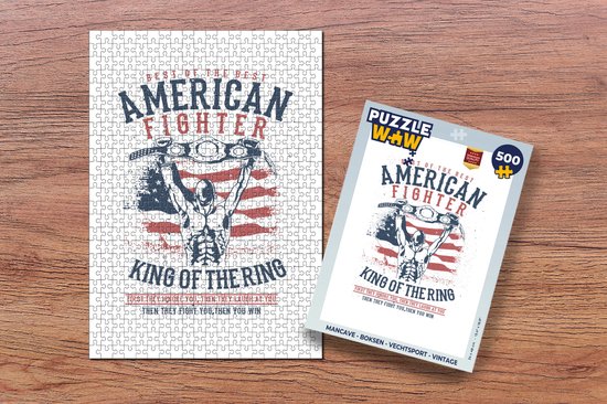 Puzzle Mancave - Boxe - Arts Martiaux - Vintage - Puzzle - Puzzle 500 Pièces