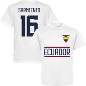 Ecuador Sarmiento 16 Team T-shirt - Wit - 4XL