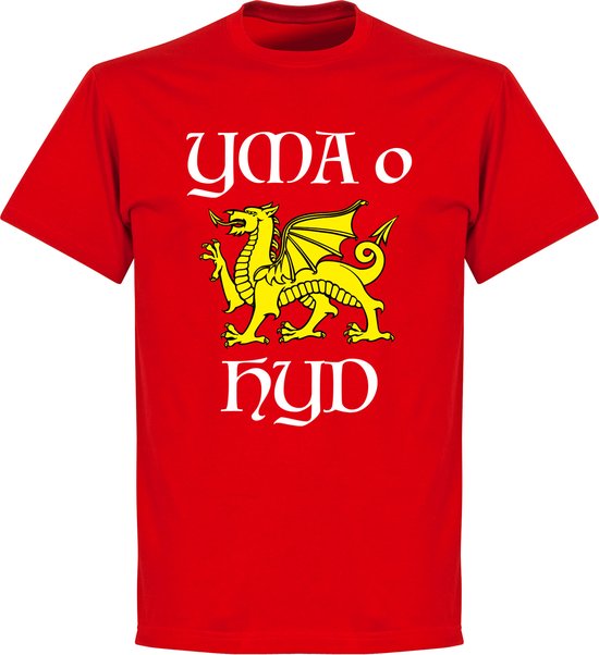 Wales Yma O Hyd T-Shirt - Rood - Kinderen - 98