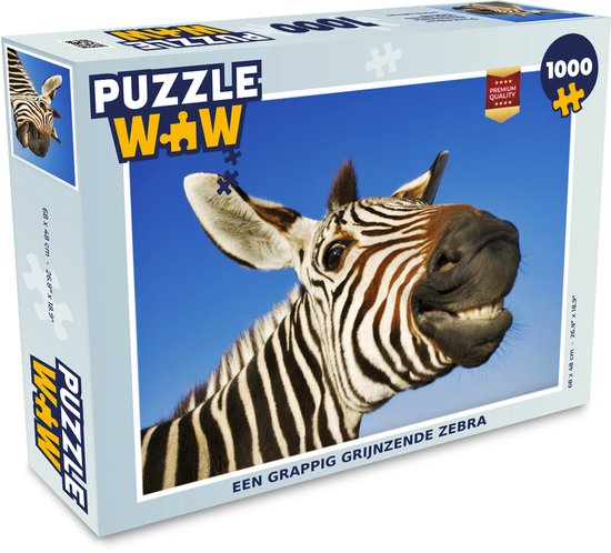 Puzzel Zebra - Grappig - Kinderen - Kids - Jongens - Meisjes - Legpuzzel -  Puzzel 1000... | bol.com