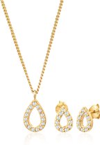 Set Di 2 Orecchini A Perno Elli In Argento 925 Con Cristalli Bianchi - Gioielli Eleganti Per Donna