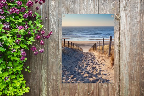 Décoration de Jardin Sable - Plage - Dune - Mer - Eté - 30x40 cm - Toile de jardin - Poster extérieur