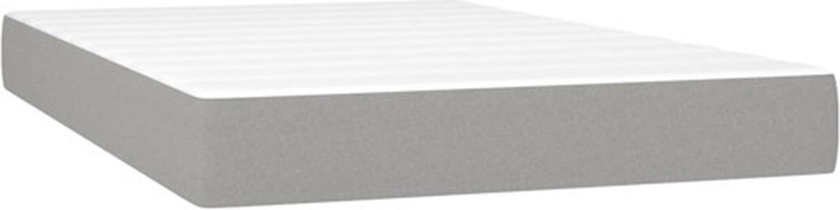 vidaXL - Pocketveringmatras - medium - 120x200x20 - cm - stof - lichtgrijs