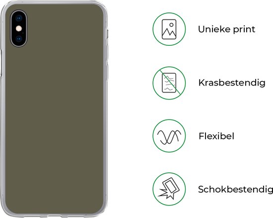 Coque iPhone Xs - Grijs - Chaud - Automne - Coque de téléphone en Siliconen