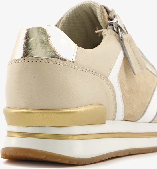 TwoDay leren dames sneakers - Beige - Maat 37 - Echt leer | bol.com