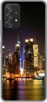 Geschikt voor Samsung Galaxy A53 5G hoesje - New York - Skyline - Kleuren - Siliconen Telefoonhoesje