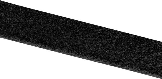 VELCRO® E00102033013025 Klittenband Om vast te plakken Lusdeel (l x b) 25000 mm x 20 mm Zwart 25 m