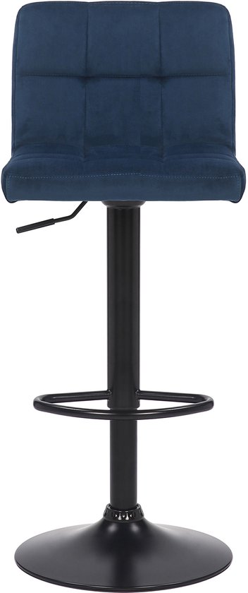 Tabouret de Bar Clp Feni - Velours - Blauw