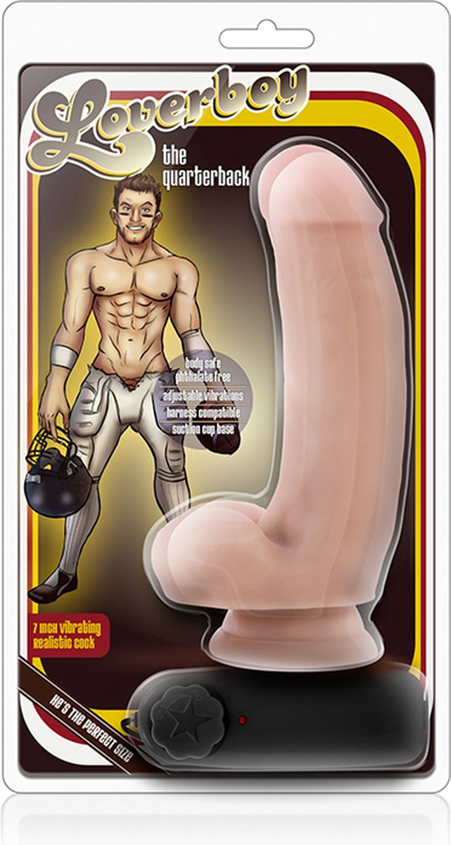 Blush Vibrator Love Toy LOVERBOY THE QUARTERBACK 7INCH COCK