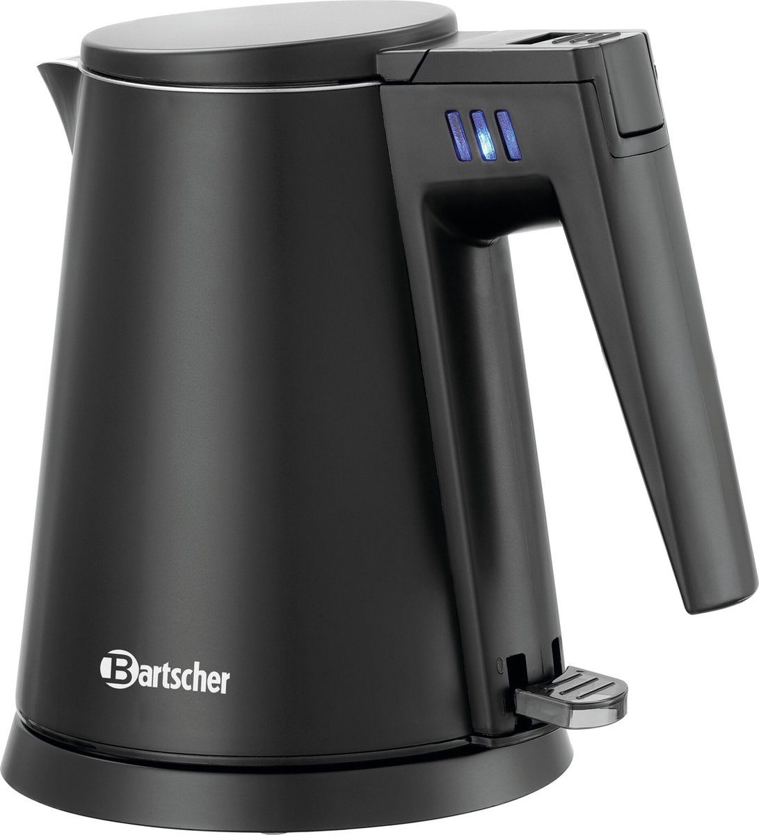 Bartscher waterkoker 0.6 liter 800 watt - zwart  geschikt voor gebruik op camping - laag wattage