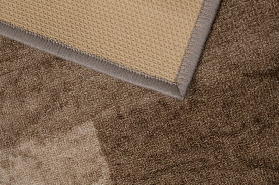 Tapiso Tapis en Caoutchouc Antidérapant en Caoutchouc Brun Couloir Salon Tapis en Caoutchouc Taille - 100x100