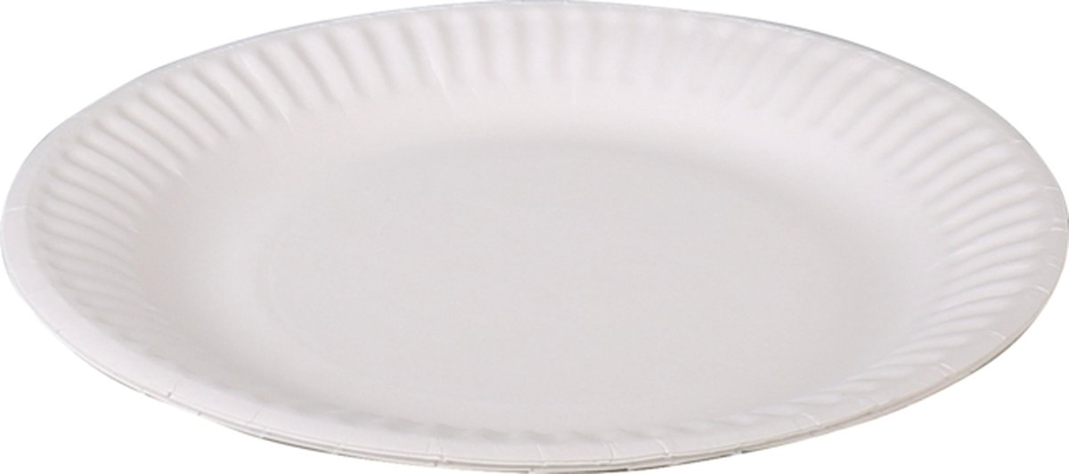 Biodore - Bord - Rond - Wit - Karton - 15cm- 100 stuks | bol.com