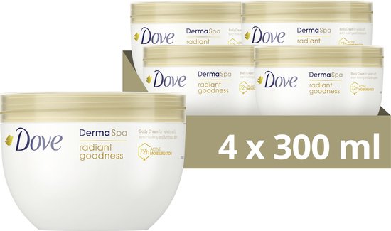 Dove DermaSpa Radiant Goodness Bodycrème - 4 x 300 ml