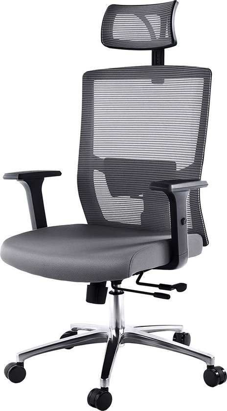 K IKIDO Ergonomische Bureaustoel - Bureaustoel Voor Volwassenen Verstelbaar Office Chair Ergonomisch Gamingstoel Zwart