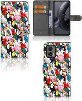 Wallet Book Case Motorola Edge 30 Neo Telefoon Hoesje Birds