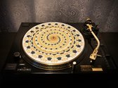 BOWLER HATS & BEES 2 Felt Zoetrope Turntable Slipmat 12" - Premium slip mat – Platenspeler - for Vinyl LP Record Player - DJing - Audiophile - Original art Design - Psychedelic Art