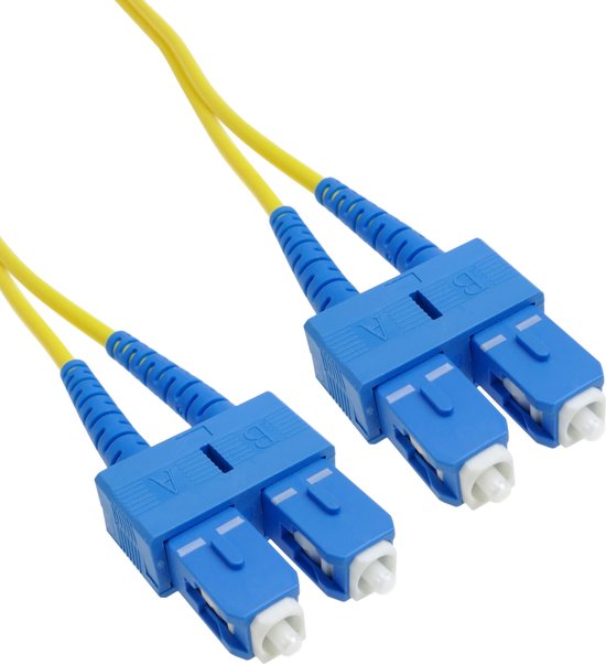 BeMatik - Glasvezelkabel SC/UPC naar SC/UPC single mode duplex 9/125 van 2 m OS2
