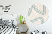 WallCircle - Wandcirkel ⌀ 150 - Lijn - Abstract - Design - Ronde schilderijen woonkamer - Wandbord rond - Muurdecoratie cirkel - Kamer decoratie binnen - Wanddecoratie muurcirkel - Woonaccessoires