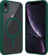 ShieldCase adapté pour Apple iPhone Xr Magnet coque transparente bord coloré - vert