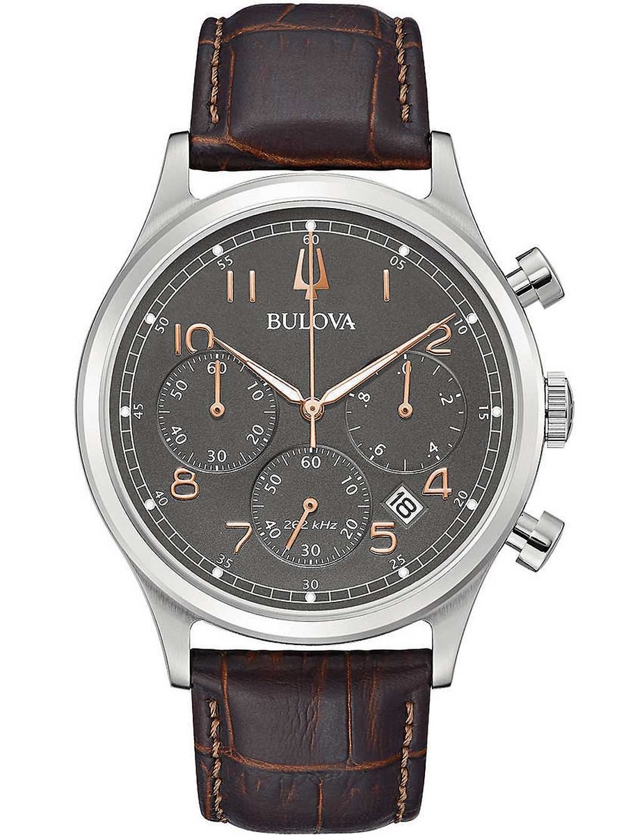 Bulova Precisionist Horloge - Bulova heren horloge - Zilver - diameter 43 mm - roestvrij staal