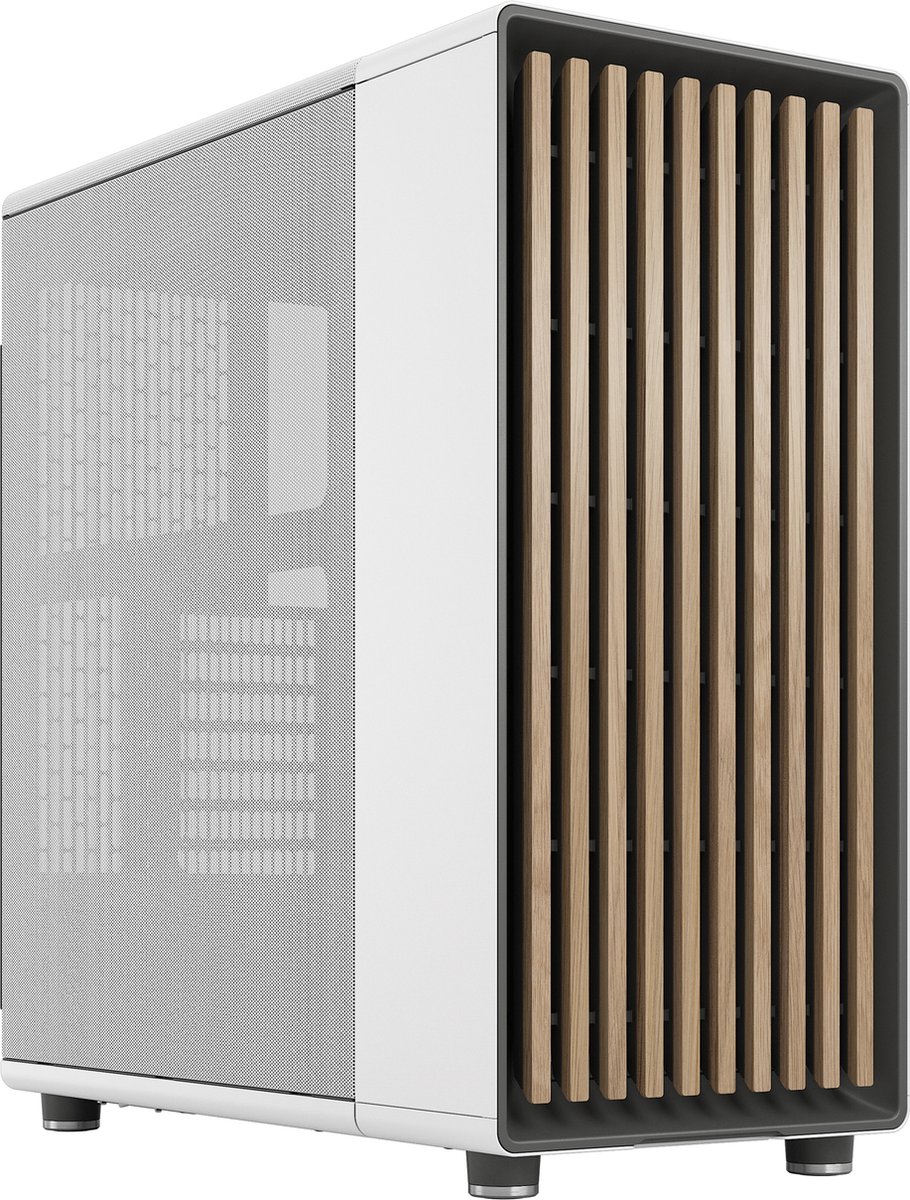 Fractal Design North Wit - ATX, Micro-ATX, Mini-ITX - mesh - staal - geen voeding (ATX) - 2x UBB 3.0 - 1x USB 3.1 Gen 2 Type-C - wit