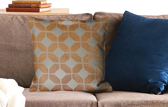 Coussins - Motifs - Or - Luxe - Grijs - 50x50 cm