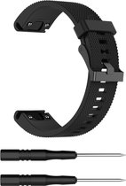 Voor Garmin Fenix 5S (20 mm) Siliconen vervangende polsband Horlogeband (zwart)