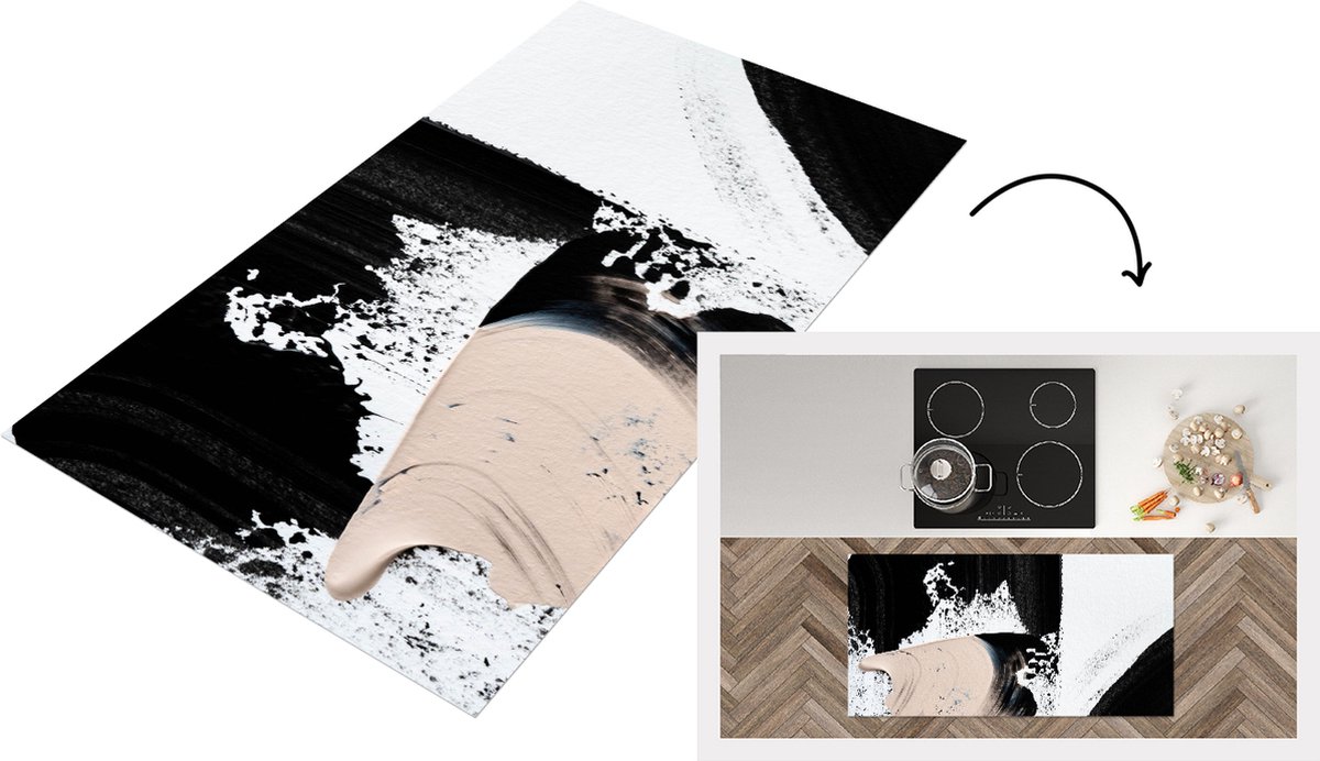 Keukenloper - Loper keuken - Verf - Abstract - Design - 120x60 cm - Keukenloper vinyl