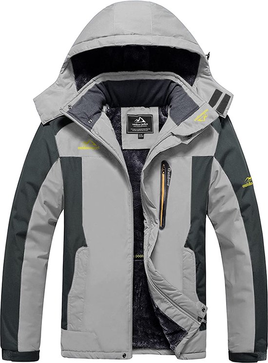TACVASEN Heren Outdoor Jas Waterdichte Fleece Jas Winter Skiën Jas Warm