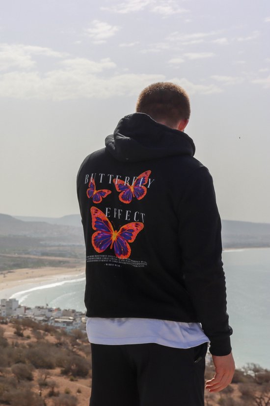 Sweat à capuche homme - Effet Butterfly - Wurban Wear | Streetwear | Premium | Pull homme | Sweat | Noir