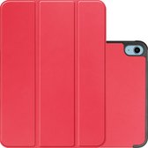 iPad 10 2022 Hoesje Hardcover Hoes Book Case - Rood
