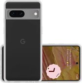 Hoes Geschikt voor Google Pixel 7 Hoesje Cover Siliconen Back Case Hoes - Transparant