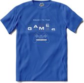 Ready to the games gaming controller - T-Shirt - Unisex - Royal Blue - Maat XL