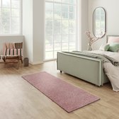 Carpet Studio Santa Fe Loper Tapijt 57x150cm - Vloerkleed Laagpolig - Tapijt Woonkamer en Tapijt Slaapkamer - Kleed Roze