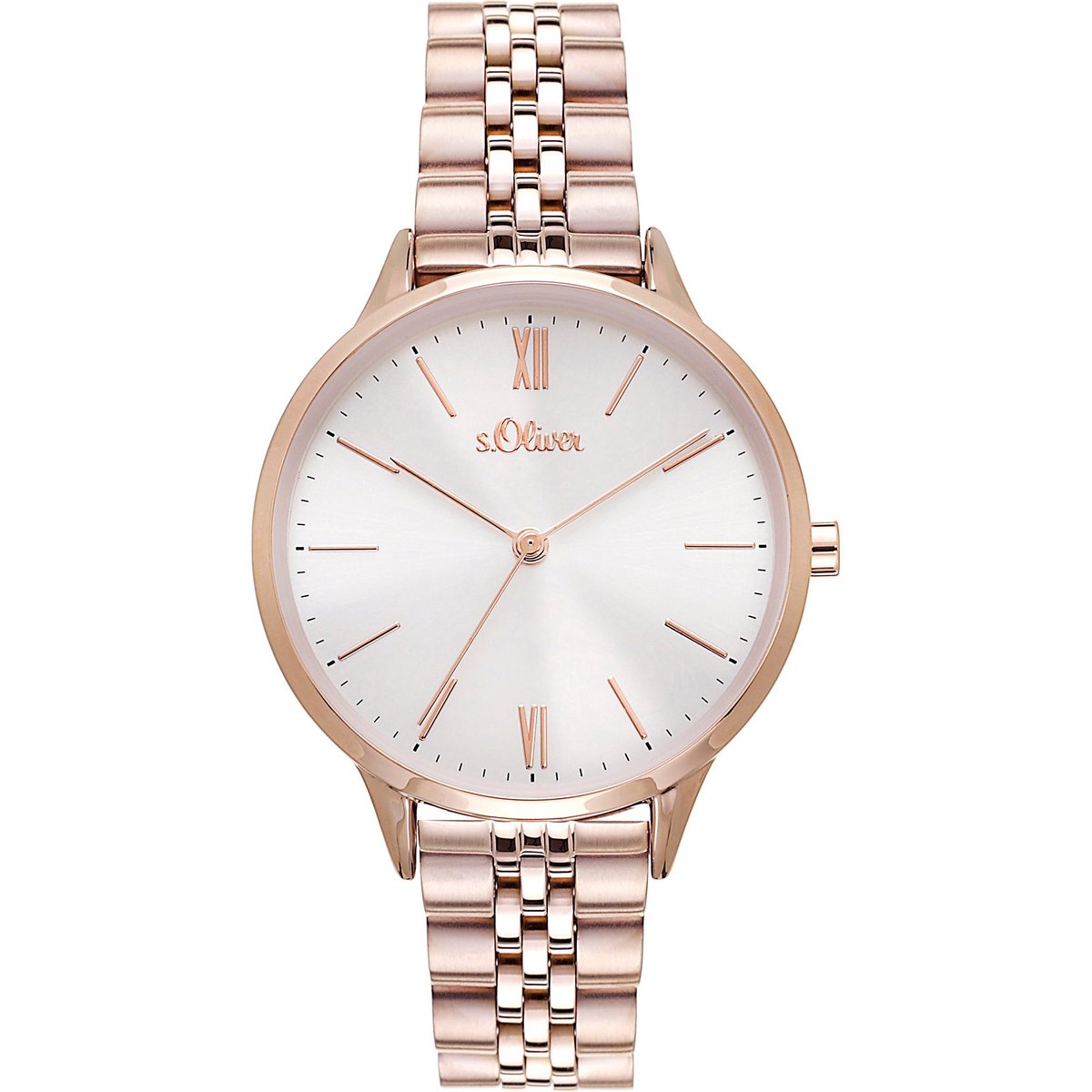 S.Oliver dames horloges quartz analoog One Size Roze - Goud - Zilver 32015193