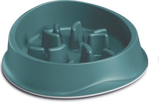 Stefanplast Anti schrok voerbak slow feeder 26 cm 1 liter Groen